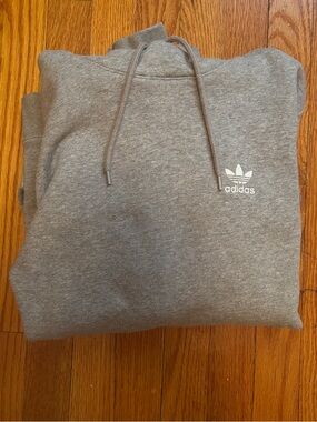 Adidas Gray Trefoil Hoodie Sweatshirt